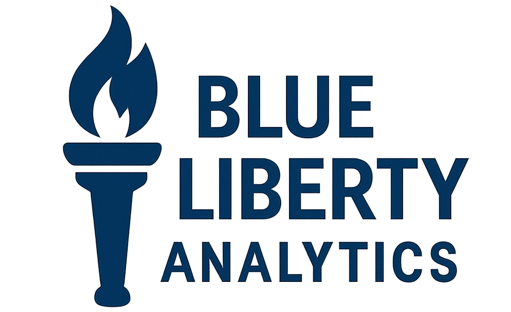Blue Liberty Analytics Navy Logo